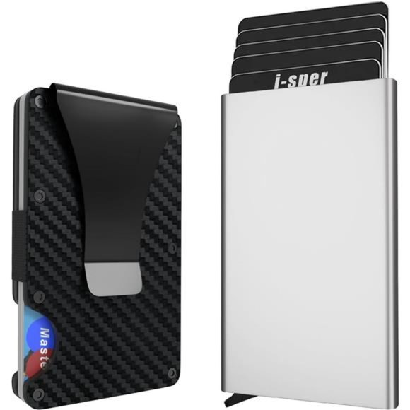 Other - 2 Pack Minimalist Wallet for Men + RFID Blocking Money Clip and Pop up Wallet